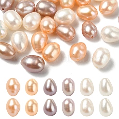 30個 3スタイル 天然養殖淡水パールビーズ  ライス  ミックスカラー  6~7.5x5~5.8mm  穴：0.7~0.8mm  10個/スタイル&nbsp;PEAR-YW001-04