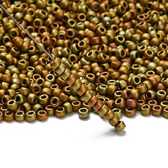 トーホー 8/0ラウンドビーズ  日本製シードビーズ  マットニッケルメッキ  （513f）ハイメタリックフロストカーニバル  3mm  穴：1mm  約1110個/50g&nbsp;SEED-XTR08-0513F