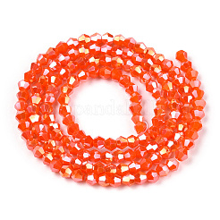 Opaque Solid Color Electroplate Glass Beads Strands&nbsp;EGLA-A039-P2mm-B03