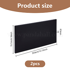 HDPEプラスチックシート  長方形  ブラック  305.5~308x155~157x8.5mm&nbsp;DIY-WH0678-51B
