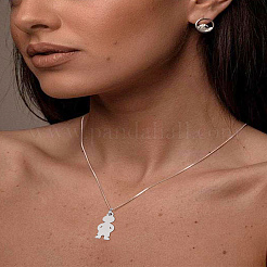 4Pcs 2 Colors 316 Surgical Stainless Steel Pendants&nbsp;STAS-LP0002-92