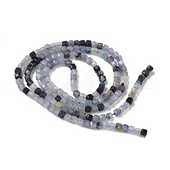 天然染色・加熱処理されたブルーアベンチュリンビーズ連売り  キューブ  2.5x2.5x2.5mm  穴：0.5mm  約152個/連  14.96''（38センチメートル）&nbsp;LS-G-RM241221-K5