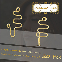 20Pcs 20 Styles Brass Nose Rings&nbsp;AJEW-GF0010-86