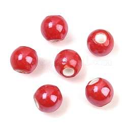 Glazed Porcelain Round Beads&nbsp;PORC-S489-8mm-14