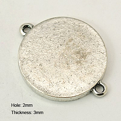 Tibetan Style Cabochon Connector Settings&nbsp;TIBE-C074-AS-LF