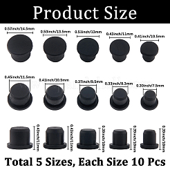 50Pcs 5 Styles Silicone Hole Plugs&nbsp;AJEW-GF0011-62B