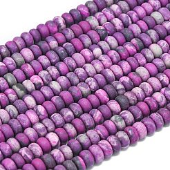 Dyed Natural Map Stone Beads Strands&nbsp;G-P575-A21-6x4mm-03