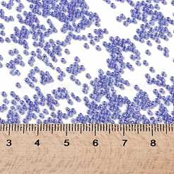 MIYUKIラウンドロカイユビーズ  日本製シードビーズ  （rr2270)ファンシーライニングアクアピンク  15/0  1.5mm  穴：0.7mm  約27777個/50g&nbsp;SEED-X0056-RR2270