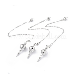Rack Plating Brass Pointed Dowsing Pendulums&nbsp;AJEW-B020-02