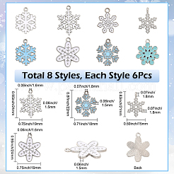 48Pcs 8 Styles Alloy Enamel Pendants&nbsp;ENAM-SC0007-04