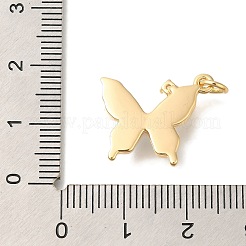 Brass Micro Pave Cubic Zirconia and Shell Pendants&nbsp;KK-K388-81G