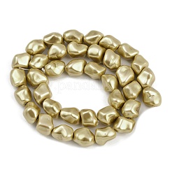 Electroplated Shell Pearl Beads Strands&nbsp;BSHE-H113-05E