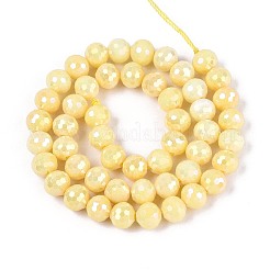 Anti-Tarnish Electroplate Glass Beads Strands&nbsp;GLAA-N056-8mm-05