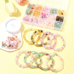 DIY アクリルビーズブレスレット作成キット  ミックスカラー  4~10x6.5~13x4~6mm  穴：1.4~2mm&nbsp;DIY-FS0008-20