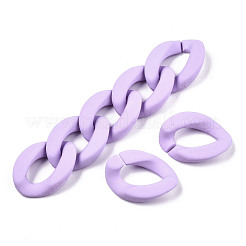 Opaque Spray Painted Acrylic Linking Rings&nbsp;X-OACR-S036-001A-I15