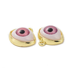 ラックメッキライトゴールド合金アクリルパンツ  ナザールボンジュウ  ミックスカラー  17x16.5x7~7.5mm  穴：1.5mm&nbsp;PALLOY-O109-05LG