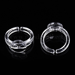 Transparent Acrylic Open Cuff Ring Components&nbsp;TACR-ZX018-10A