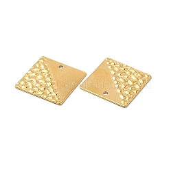 イオンプレーティング（IP）304ステンレスペンダント  スクエアチャーム  18KGP本金メッキ  22x22x1mm  穴：1.6mm&nbsp;STAS-B032-12G