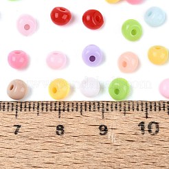 不透明なアクリルビーズ  ティアドロップ  トップ掘削  ミックスカラー  5~5.5x5x4mm  穴：1.4mm  約8330個/500g&nbsp;OACR-N162-14