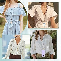 304ステンレススチールペーパークリップチェーンネックストラップランヤード  リングと合金製回転スナップ留め具付き  ID カード ホルダー用 ストラップ ネック ストラップ  ゴールドカラー  455mm&nbsp;HJEW-SW00135