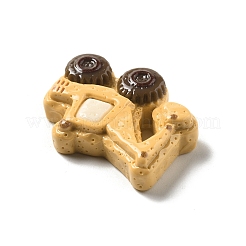 車両テーマの不透明樹脂カボション  掘削機  コーヒー  26x29x8mm&nbsp;RESI-C056-03E