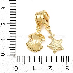 Brass Micro Pave Clear Cubic Zirconia Dangle Beads&nbsp;CU-CBAF1EE-08G
