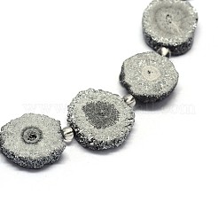 Natural Druzy Quartz Crystal Beads Strands&nbsp;G-F582-A11