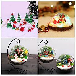 20個20スタイルのクリスマスプラスチックホームディスプレイデコレーション  混合図形  ミックスカラー  1個/スタイル&nbsp;DJEW-GF0001-09