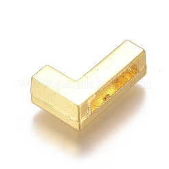 合金スライドチャーム  文字l  12.5x8x4mm  穴：1.5x8mm&nbsp;PALLOY-WH0069-02L-G