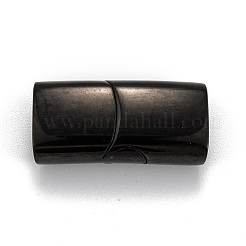 316サージカルステンレススチール製マグネット留め具（接着端付き）  長方形  ガンメタ色  24.5x12x7mm  穴：5x10mm&nbsp;X-STAS-F269-01B