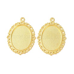 Tibetan Style Oval Alloy Pendant Cabochon Settings&nbsp;LS-TIBEP-Q054-44G-NR