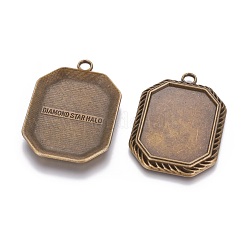Tibetan Style Pendant Cabochon Settings&nbsp;X-TIBEP-A22961-AB-FF