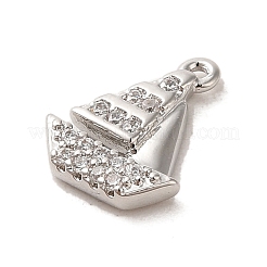 Brass Micro Pave Cubic Zirconia Charms&nbsp;LS-KK-C043-06P