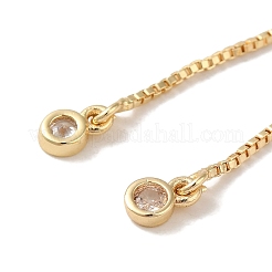Rack Plating Adjustable Brass Box Chain Slider Bracelet Making&nbsp;KK-M285-03KCG