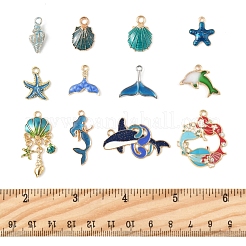 24Pcs 12 Styles Alloy Enamel Pendants&nbsp;FIND-FS0004-19