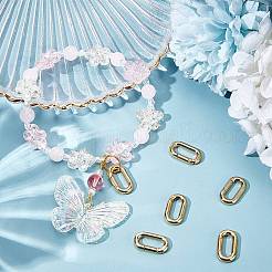 6Pcs Ion Plating(IP) 304 Stainless Steel Spring Gate Rings&nbsp;STAS-SC0008-34