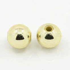 Plating Plastic Acrylic Round Beads&nbsp;PACR-L003-5mm-LG