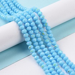 Electroplate Opaque Solid Color Glass Beads Strands&nbsp;EGLA-A034-P3mm-L11