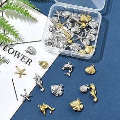 36Pcs 12 Styles Ocean 304 Stainless Steel Pendants&nbsp;STAS-FS0001-95