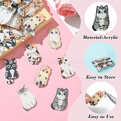 30Pcs 15 Styles Acrylic Pendants&nbsp;OACR-CJ0001-96