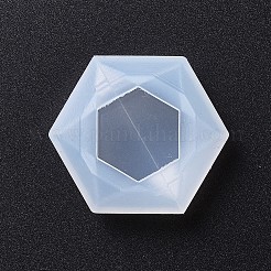 シリコンモールド  レジン型  UVレジン用  エポキシ樹脂ジュエリー作り  六角  ホワイト  35x30mm  インナーサイズ：15x18mm&nbsp;DIY-F026-A06