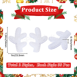100Pcs 2 Styles Christmas Theme Ornament Accessories&nbsp;FIND-GF0007-15C