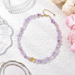 Natural Ametrine Chip Beaded Necklaces&nbsp;NJEW-JN05509
