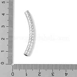 304ステンレス鋼湾曲チューブビーズ  ステンレス鋼色  36.5x4mm  穴：2x2.5mm&nbsp;STAS-M071-03G-P