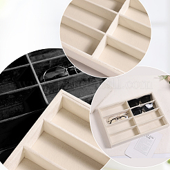 8 Grids Rectangle MDF Covered with Velvet Glasses Organizer Trays&nbsp;ODIS-SP0002-21A