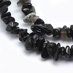 Natural Obsidian Beads Strands&nbsp;G-P332-25A-1
