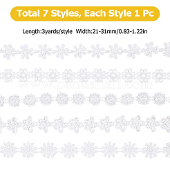 21 Yards 7 Styles Polyester Lace Ribbon&nbsp;OCOR-HS0001-15
