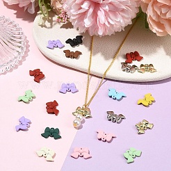 24Pcs 12 Colors Spray Painted Alloy Connector Charms&nbsp;FIND-YW0012-40