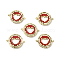 Brass Micro Pave Clear Cubic Zirconia Connector Charms&nbsp;KK-E068-VB053-2