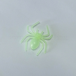 暗闇で光るプラスチッククモ  光る動物  ハロウィーンの怖い装飾  いたずら小道具  薄緑  35x28x7mm&nbsp;LS-LUMI-PW0001-166A